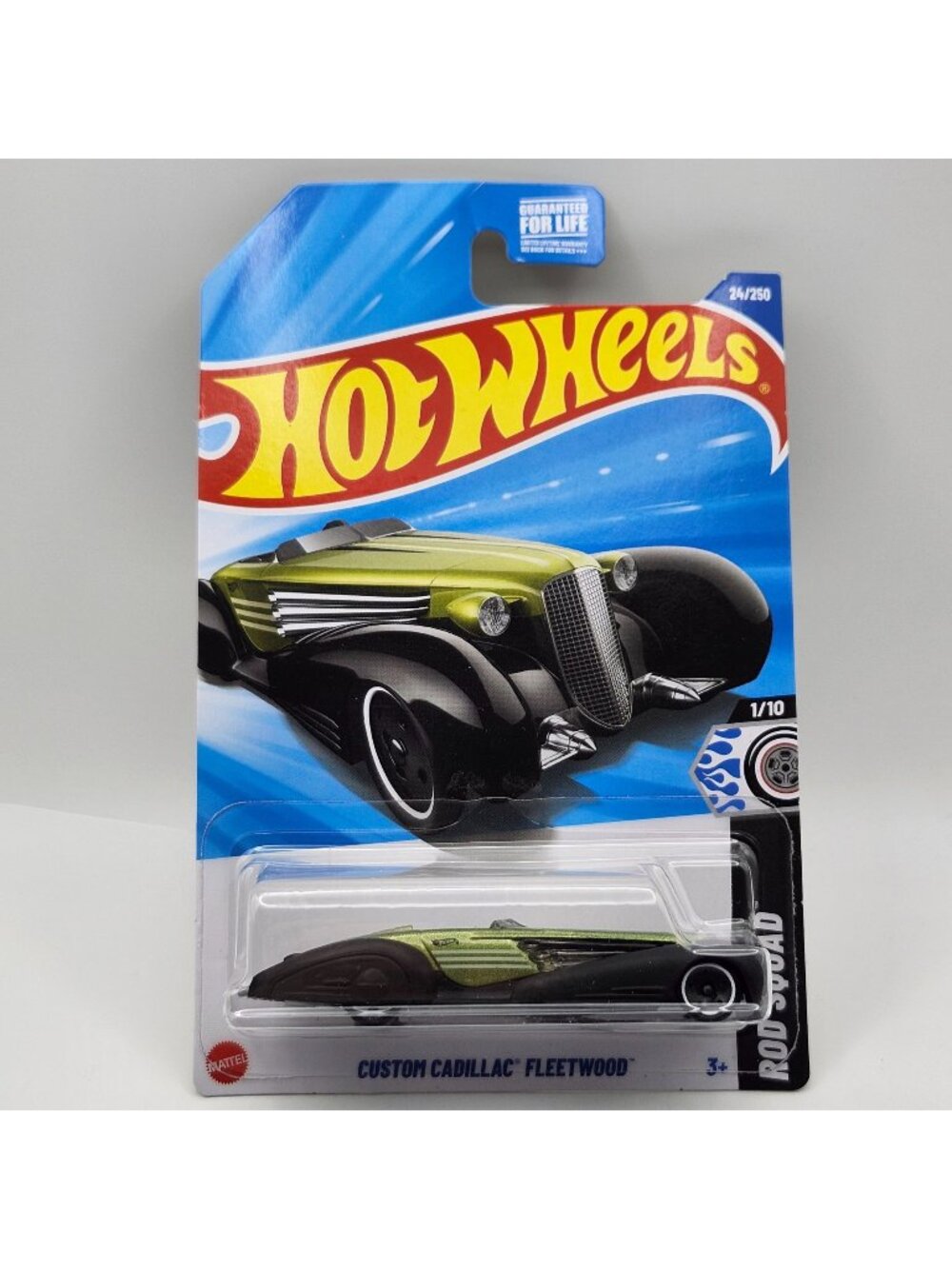 Hot Wheels Custom Cadillac Fleetwood Green Rod Squad 1/10 24/250